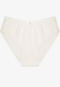 Białe Majtki Typu Figi Ozdobione Paskami Ranmis