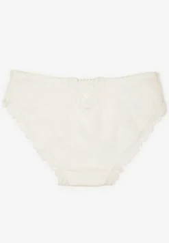 Białe Majtki Typu Figi z Koronką Ranlla