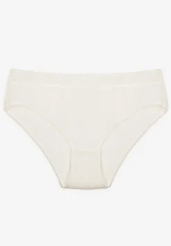 Białe Majtki Typu Figi z Koronką Tirwia