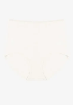Białe Modelujące Majtki z Bawełny High Waist Nilionea
