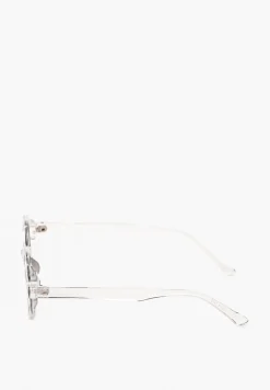 Białe Okrągłe Okulary Przeciwsłoneczne Tinamaris