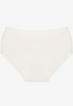 Białe Prążkowane Majtki Figi z Bawełny Fesivia