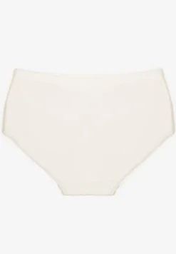 Białe Prążkowane Majtki Figi z Bawełny Fesivia
