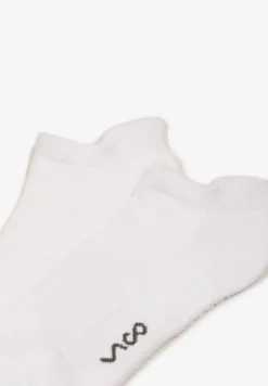 Białe Skarpety z Bawełny Typu Stopki z Napisem Marianis
