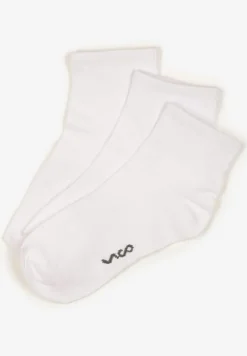 Białe Skarpety z Bawełny za Kostkę z Napisem Folerina