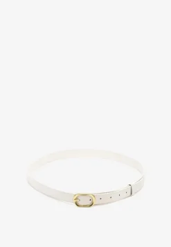 Biały Pasek Ozdobiony Zaokrągloną Klamrą Vozera