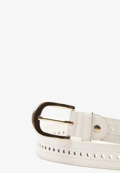 Biały Pasek Ozdobiony Zaokrągloną Klamrą Nairivian