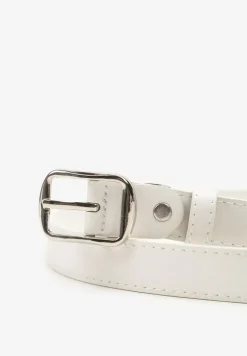 Biały Pasek z Ozdobną Klamrą Filariela