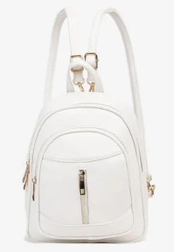 Biały Plecak na Ramiączkach z Regulacją Wykończony Suwakami Nelsey
