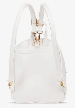 Biały Plecak na Ramiączkach z Regulacją Wykończony Suwakami Nelsey
