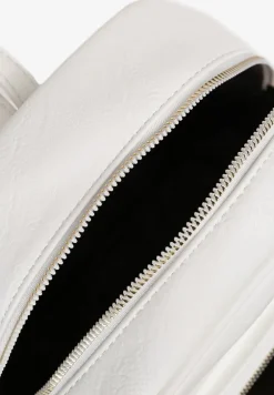 Biały Plecak z Ozdobną Aplikacją i Suwakiem Milaretta