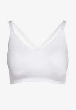 Biały Sportowy Biustonosz z Ramiączkami na Krzyż Goolia