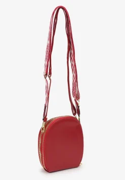 Bordowa Jednolita mała Torebka z Imitacji Skóry Dwukomorowa Mafeli