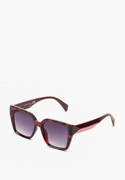 Bordowe Okulary Przeciwsłoneczne z Filtrem UV o Kwadratowym Kształcie Fineldi