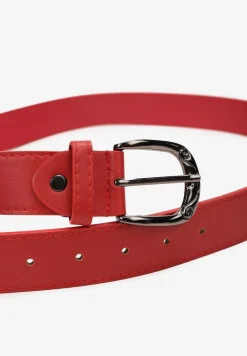 Bordowy Pasek z Ekoskóry z Klamerką Fleureti