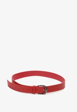 Bordowy Pasek z Ekoskóry z Klamerką Fleureti