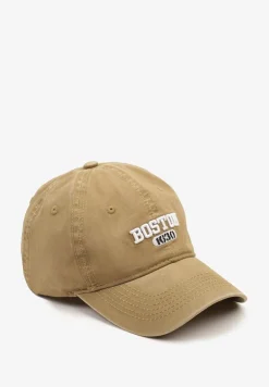 Brązowa Bawełniana Czapka z Daszkiem Ozdobiona Napisem Vornetta