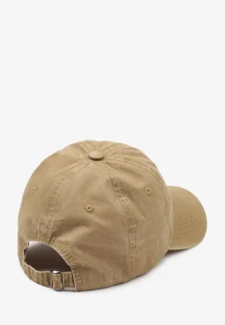 Brązowa Bawełniana Czapka z Daszkiem Zdobiona Napisem Reitenia