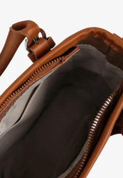 Brązowa Mała Torebka Ozdobiona Apaszką na Uchwycie Zelimara