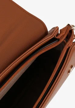 Brązowa Torebka Listonoszka z Geometryczną Klapą Efariella
