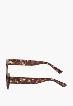 Brązowe Geometryczne Okulary Przeciwsłoneczne Jarilla