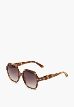 Brązowe Kwadratowe Okulary Przeciwsłoneczne Alazire