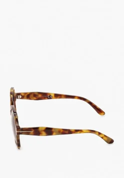 Brązowe Kwadratowe Okulary Przeciwsłoneczne Alazire