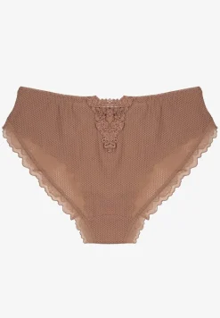 Brązowe Majtki Typu Figi z Koronką Ranlla