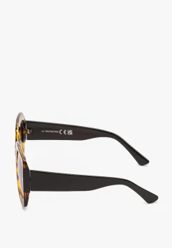 Brązowe Okulary Przeciwsłoneczne z Filtrem UV o Kwadratowych Szkłach Nairiscia