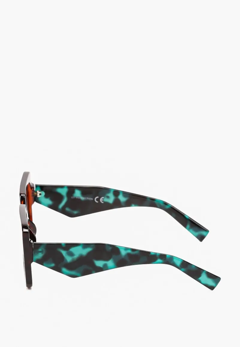 Brązowe Okulary Przeciwsłoneczne z Filtrem UV o Kwadratowym Kształcie Missarina