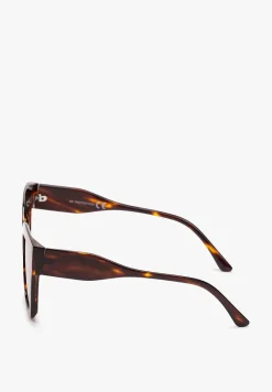 Brązowe Okulary Przeciwsłoneczne Kocie Oko Gioria