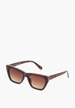 Brązowe Okulary Przeciwsłoneczne Cat Eye z Filtrem UV Diralea