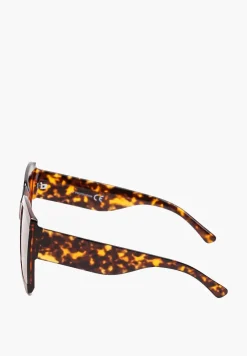 Brązowe Okulary Przeciwsłoneczne w Kwadratowym Kształcie z Filtrem UV Beltllea