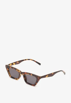 Brązowe Okulary Przeciwsłoneczne w Typie Cat Eye z Filtrem UV Gleavelle