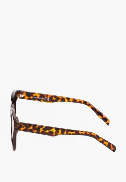 Brązowe Przeciwsłoneczne Okulary o Kwadratowym Kształcie Rosinna