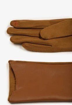 Brązowe Rękawiczki w Klasycznym Stylu Frolila