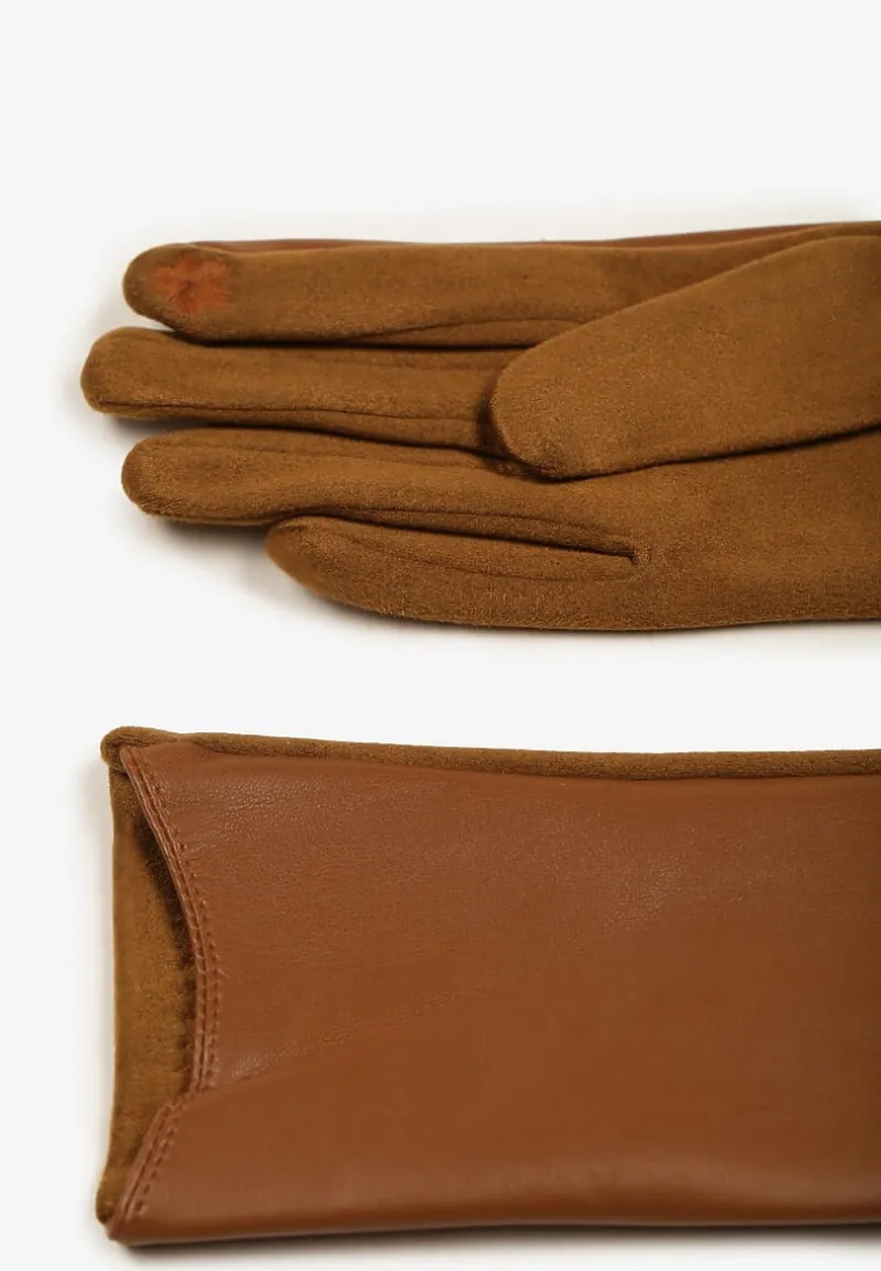 Brązowe Rękawiczki w Klasycznym Stylu Frolila