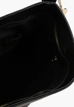 Brązowo-Czarna Torebka Listonoszka z Regulowanym Paskiem Zdobiona Frędzlami w Cętki Ravaniselle