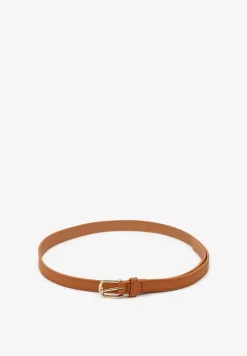 Brązowy Cienki Pasek Zapinany na Półokrągłą Sprzączkę Ranilesa