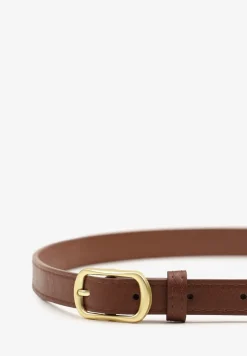 Brązowy Pasek Ozdobiony Klamrą Mevenia