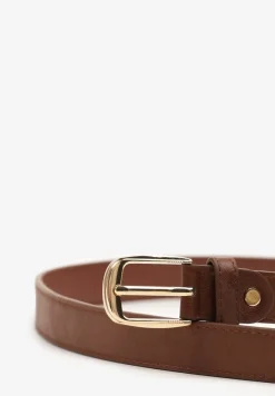 Brązowy Pasek Ozdobiony Klamrą Revaselle