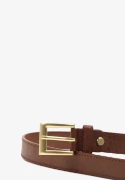 Brązowy Pasek Ozdobiony Metalową Klamrą Nairavina