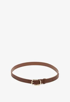 Brązowy Pasek Ozdobiony Metalową Klamrą Pulinia