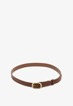 Brązowy Pasek Ozdobiony Zaokrągloną Klamrą Vozera