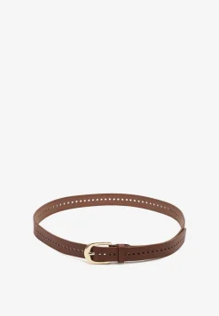 Brązowy Pasek Ozdobiony Zaokrągloną Klamrą Nairivian
