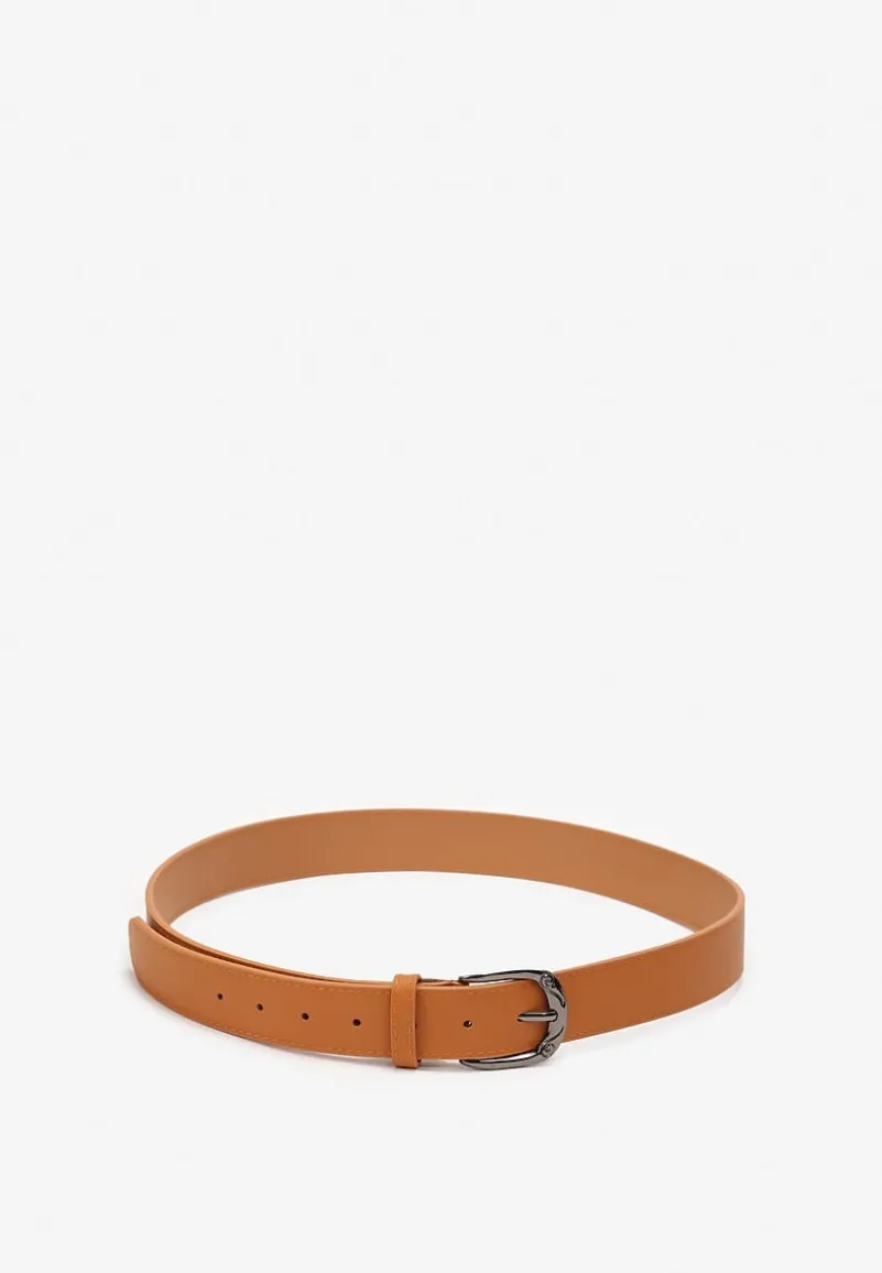 Brązowy Pasek z Ekoskóry z Klamerką Fleureti