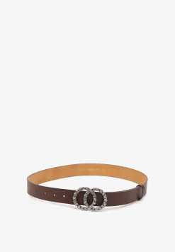 Brązowy Pasek ze Zdobioną Klamrą Timalora