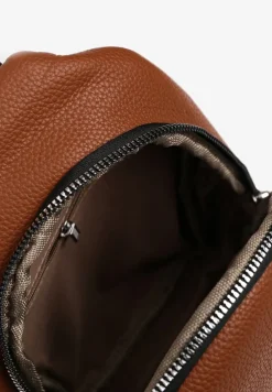 Brązowy Plecak z Dwoma Komorami Ozdobiony Klapą Nanovela