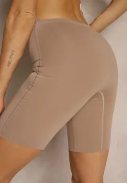 Ciemnobeżowa Bielizna modelująca Majtki Typu Szorty High Waist Liradelle