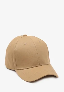 Ciemnobeżowa Czapka z Daszkiem z Bawełny z Możliwością Regulacji Ravzeri
